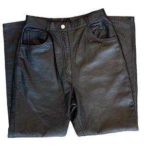 Moda Spiegel Vintage Leather Pants Black 6 8 10